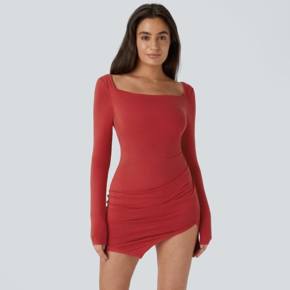 NWT Halara Black Backless Tie Back Bodycon Mini Dress - Picture 2 of 6